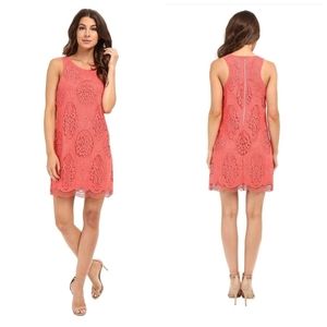 Tart Collection Coral Willow Lace Shift Dress.